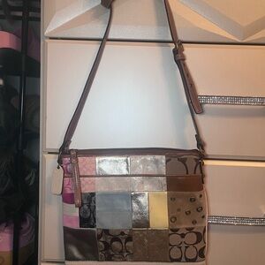Vintage Coach Patchwork Crossbody Bag
